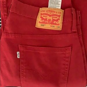 Levi Strauss & CO red jeans W31 L34